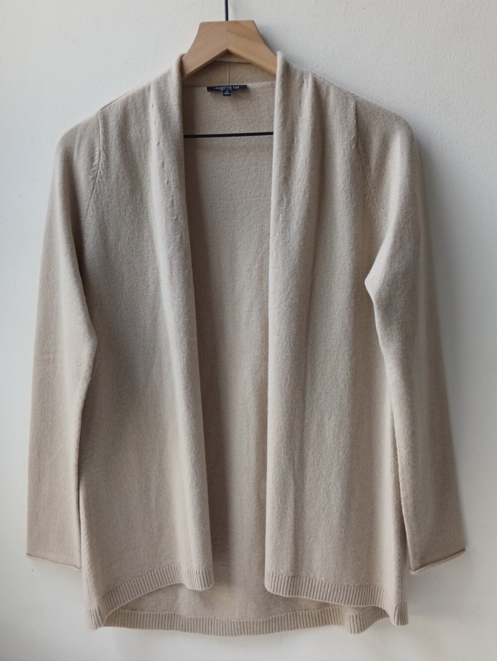 Lafayette 148 100% Cashmere Cardigan Sweater Beige Women's Small